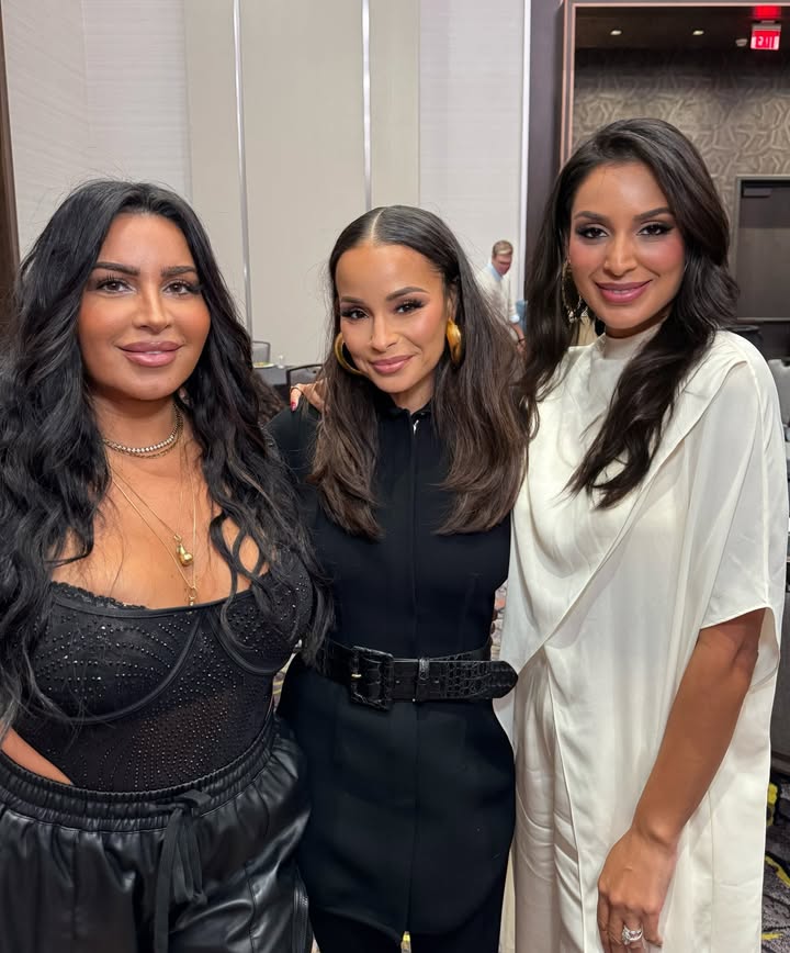 May be an image of one or more people, makeup and text