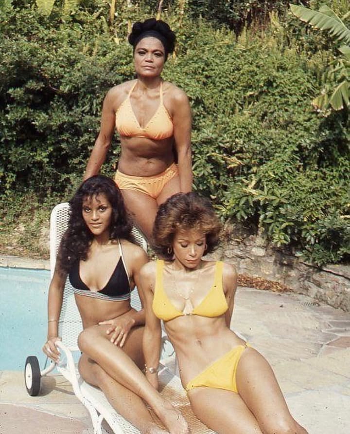 May be an image of one or more people, makeup and text