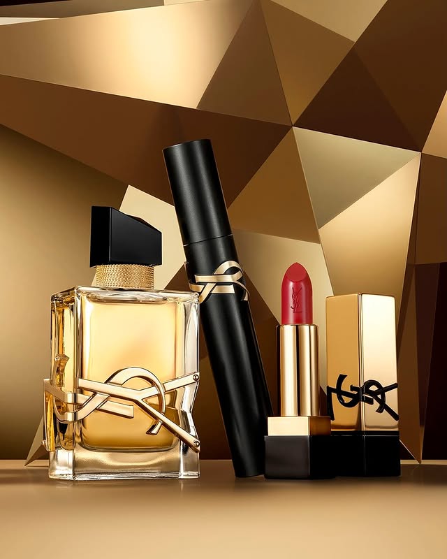 May be an image of one or more people, makeup, lipstick, fragrance, cosmetics, perfume and text