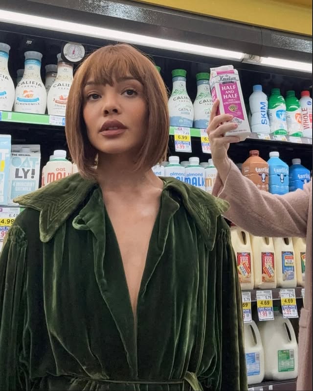 May be an image of one or more people, makeup, milk and juice