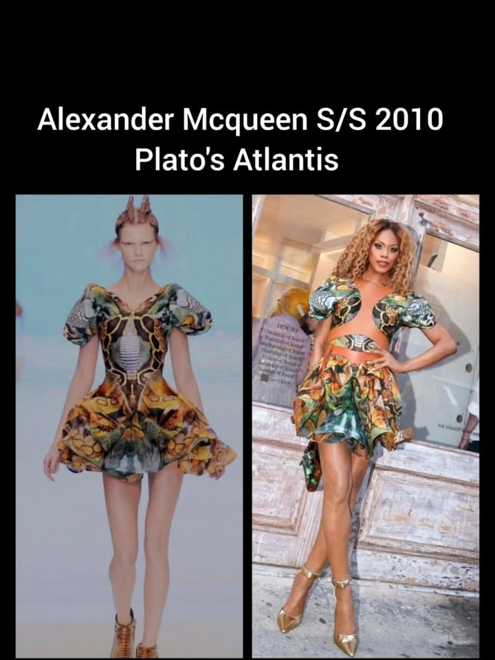 May be an image of dress and text