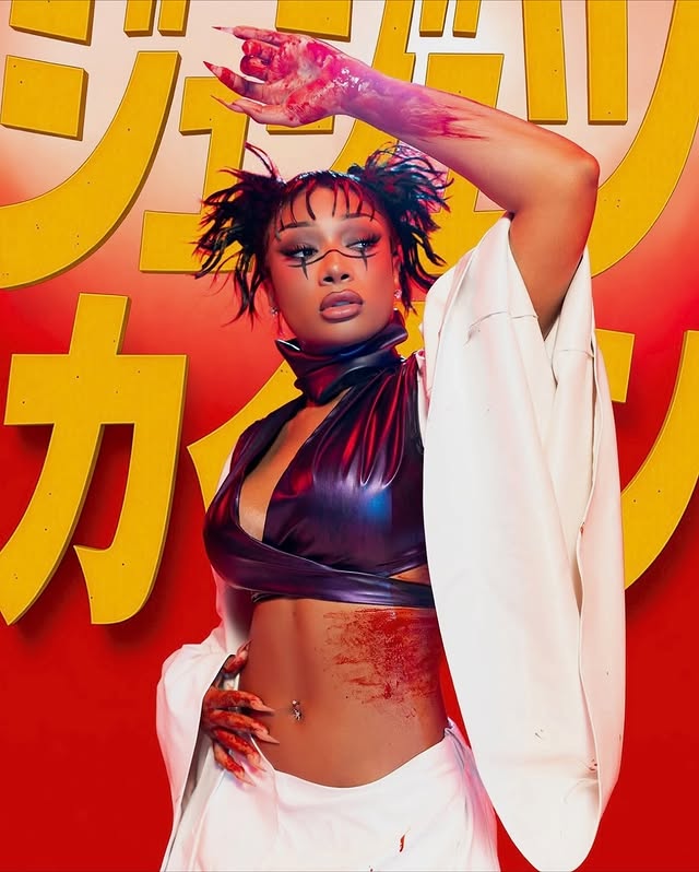 May be an image of one or more people, makeup, costume, magazine and poster