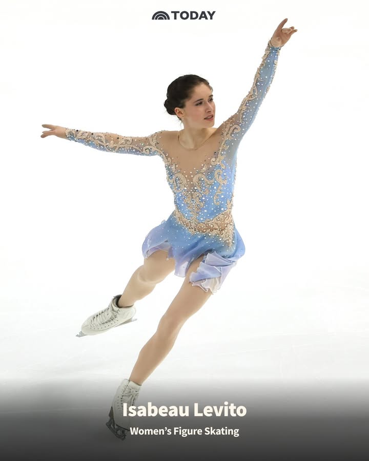 May be an image of skates and text that says 'TODAY IsabeauLevito Isabeau Levito Women's Women'sFigureSkating Figure Skating'