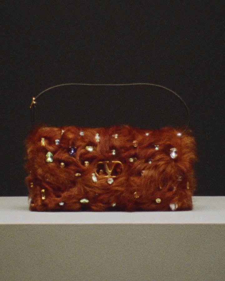 May be an image of clutch, purse and text