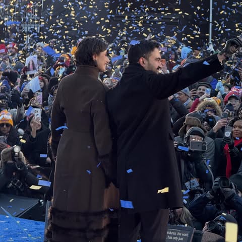 May be an image of one or more people, people standing, crowd and text