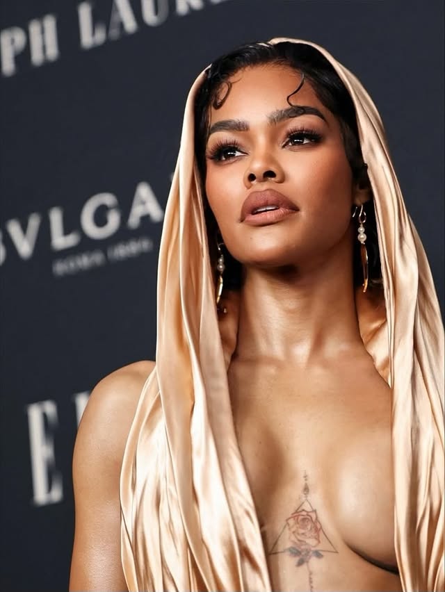 May be an image of one or more people, makeup and text