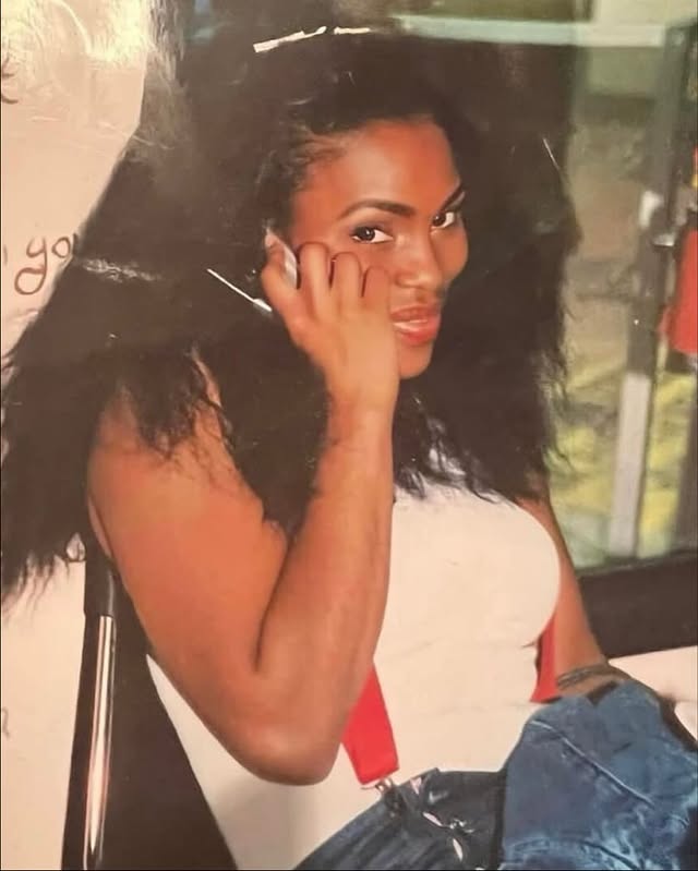 May be an image of one or more people, hair, people smiling, portable cassette player and text