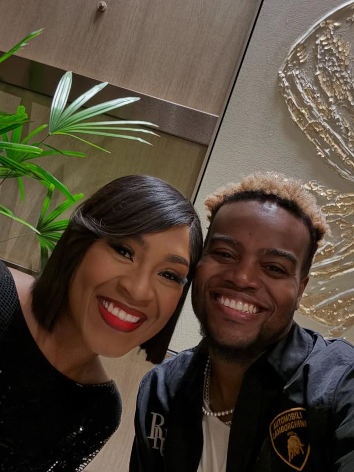 May be a selfie of one or more people, people smiling and text