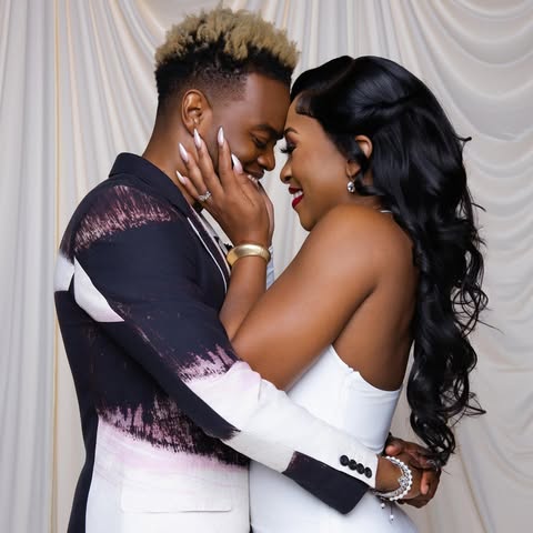 May be an image of one or more people, makeup, people smiling, people kissing, wedding and text