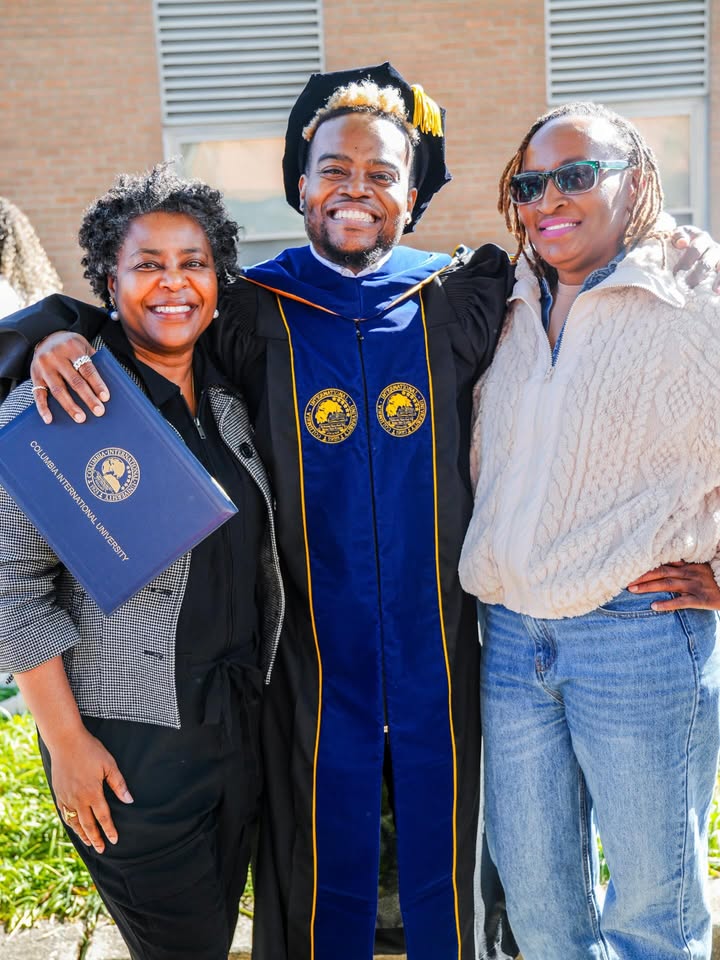 May be an image of one or more people, people smiling and text