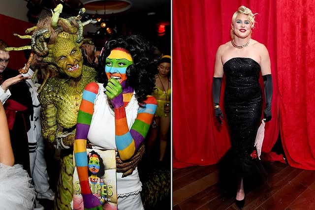 May be an image of one or more people, makeup, headdress and costume