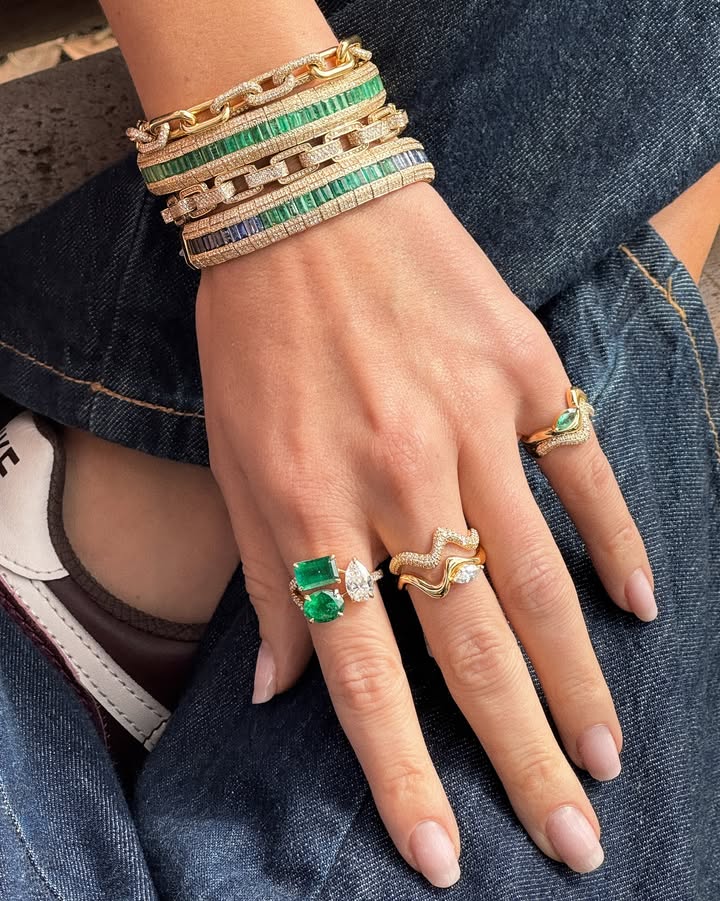 May be an image of ring, bangle and text