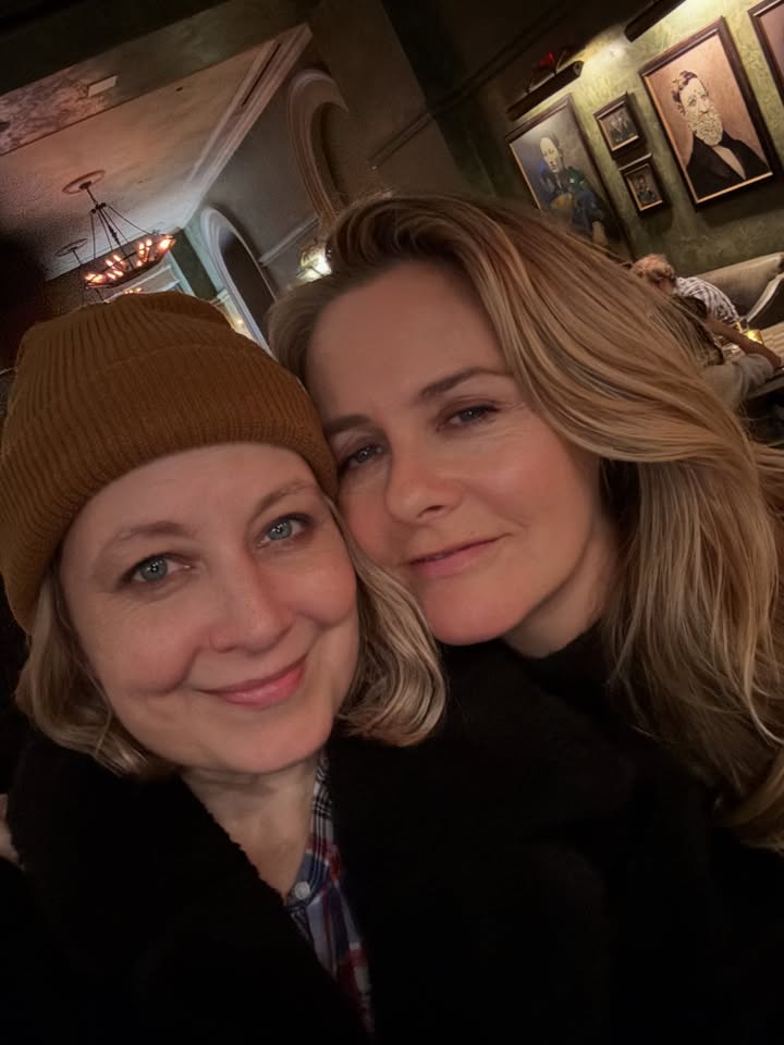 May be a selfie of one or more people, blonde hair and text