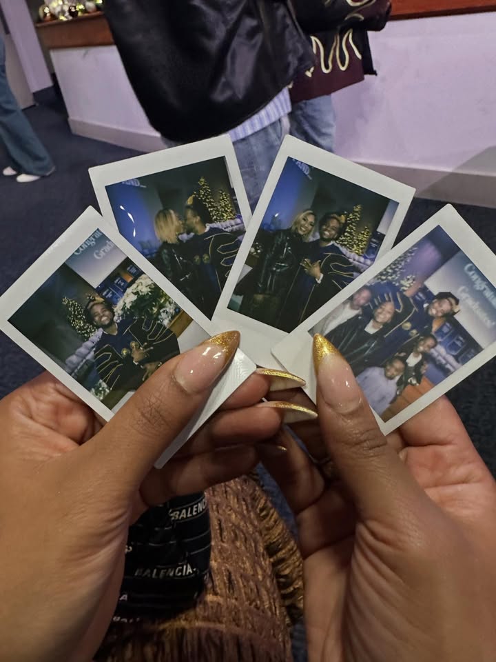 May be an image of polaroid and text