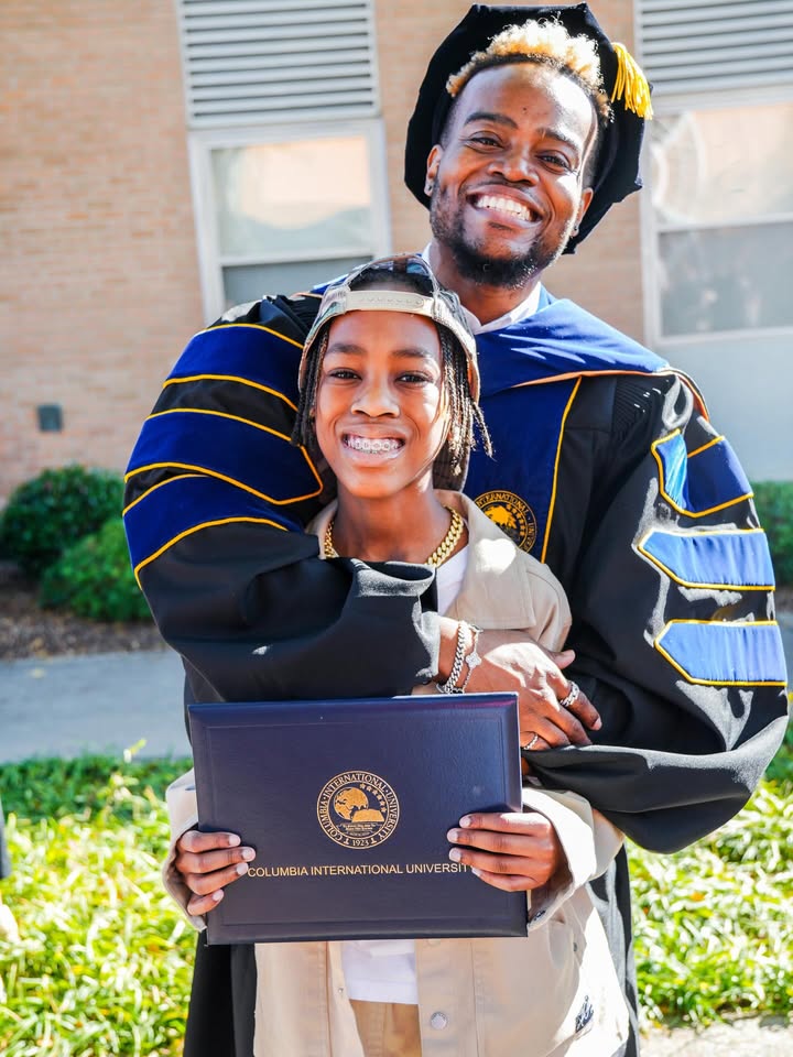 May be an image of smiling and text