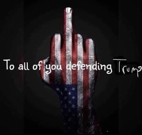 May be an image of text that says 'Το all of you youdefendingTrump def fending โคงก?'