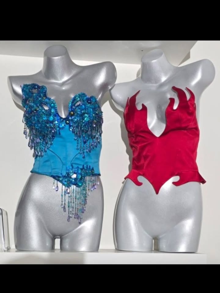 May be an image of chemise, mannequin and text