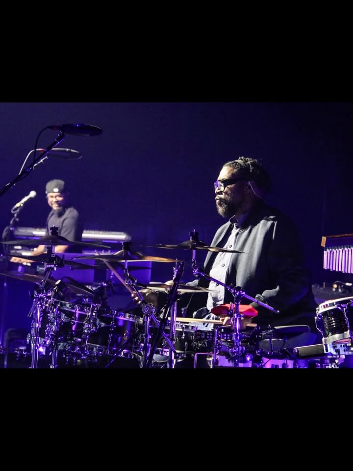 May be an image of tambourine, drumstick, drum and text