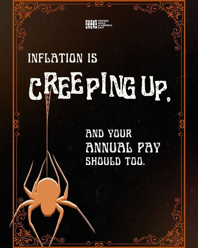 Inflation is creeping up, and your annual pay should too 

(graphic of a spider dropping down on a web)