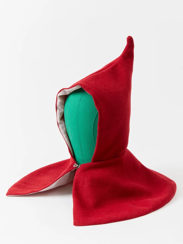 May be an image of cloak, headscarf and text