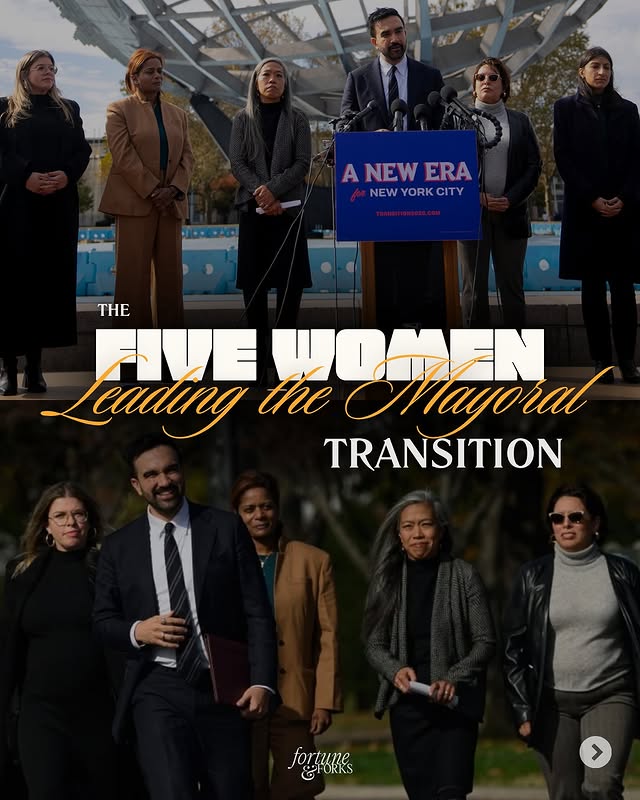 May be an image of one or more people, people standing, suit, magazine, poster and text that says 'ANEWERA A NEW ERA NEWYORKCITY CITY NEW THE Lending FLE the WOREN OAB TRANSITION fortumme tortune FORKS >'