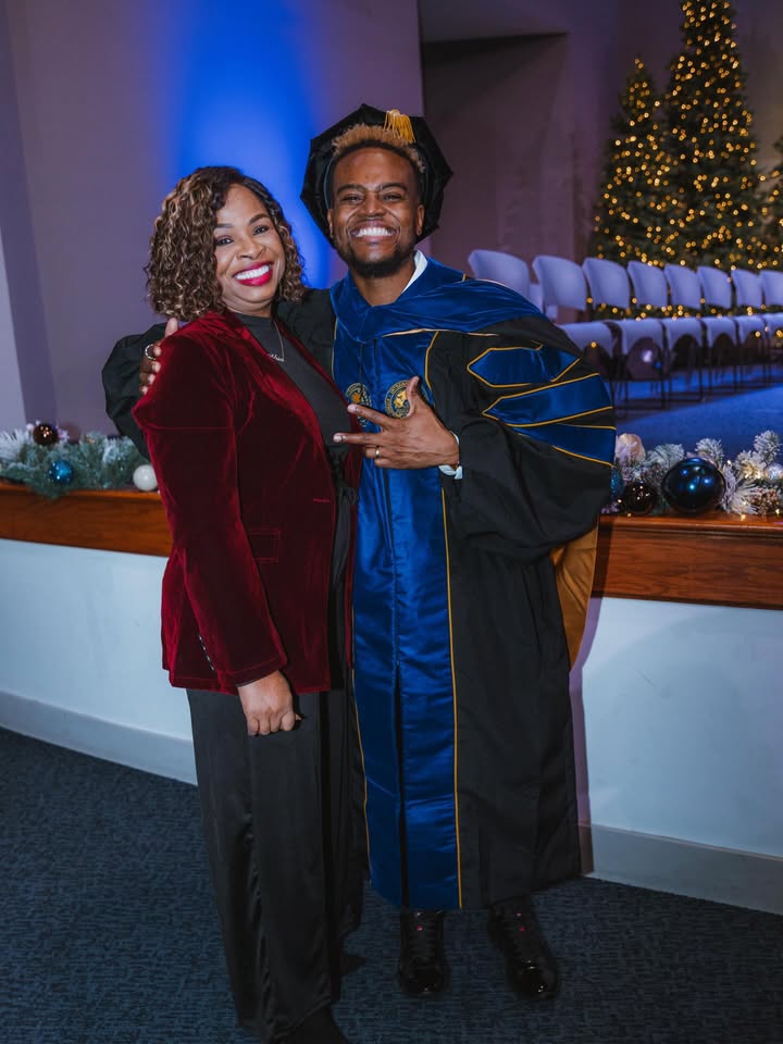 May be an image of one or more people and text