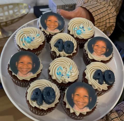 May be an image of cupcake, chocolate cake and text