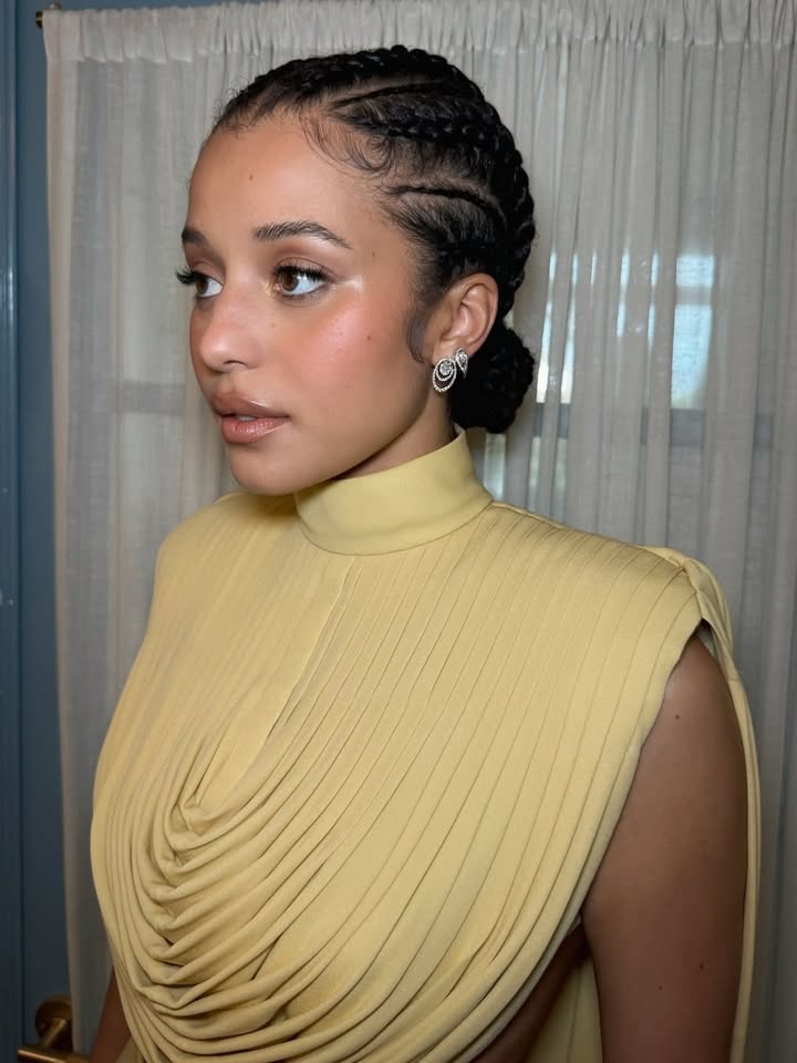 May be an image of one or more people, braids, makeup and text