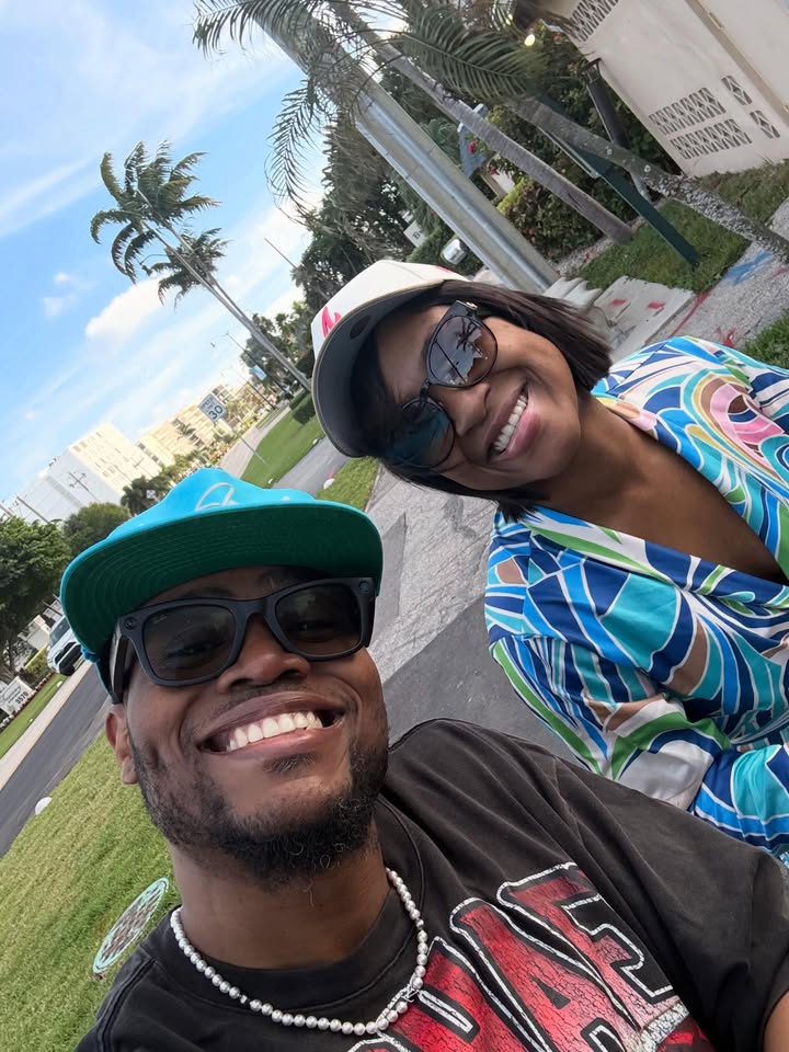 May be a selfie of smiling, sunglasses and text