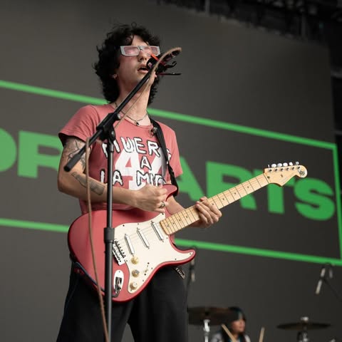 May be an image of guitar, concert and text