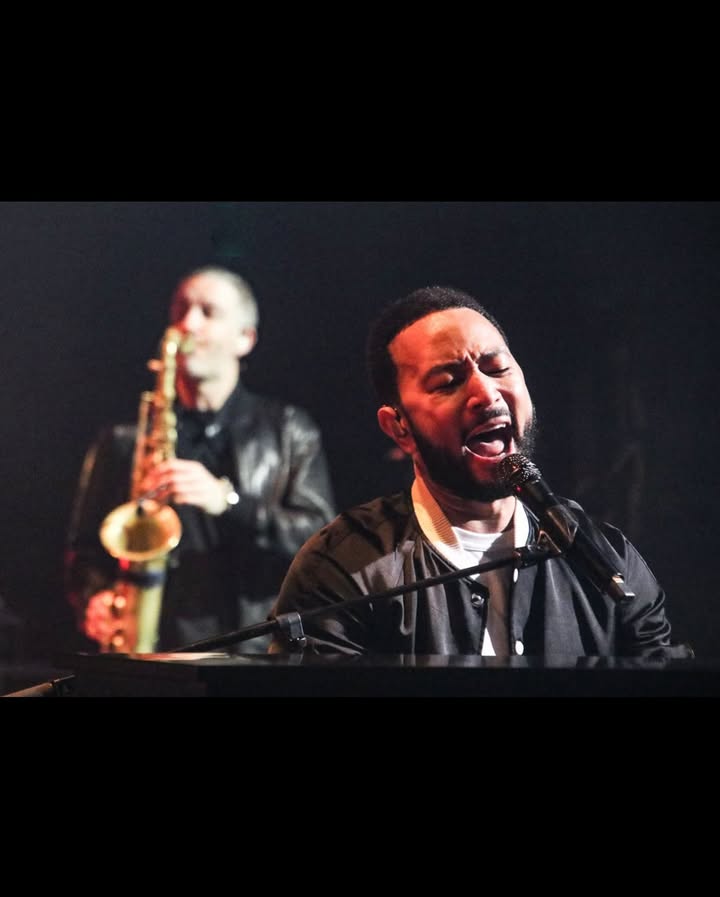 May be an image of trumpet, piano, saxophone, microphone, concert and text