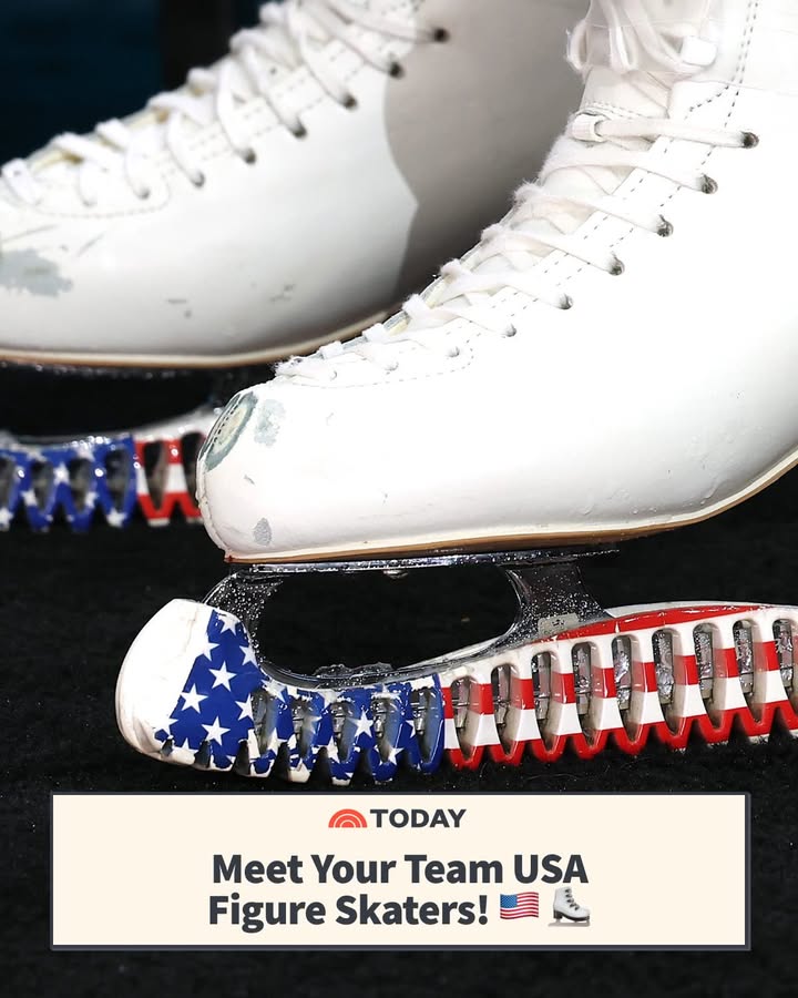 May be an image of ‎skates and ‎text that says '‎TODAY Meet Your Team USA Figure Skaters! م 특‎'‎‎