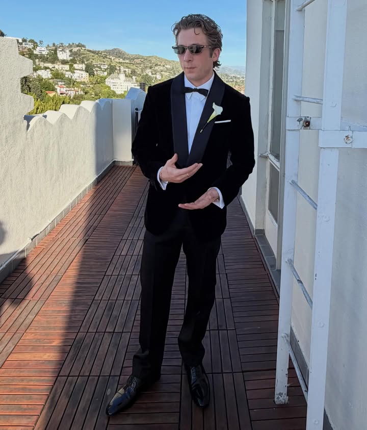 May be an image of dinner jacket, bowtie, suit and text