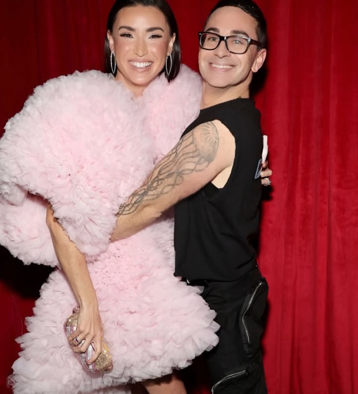 May be an image of one or more people, makeup and text