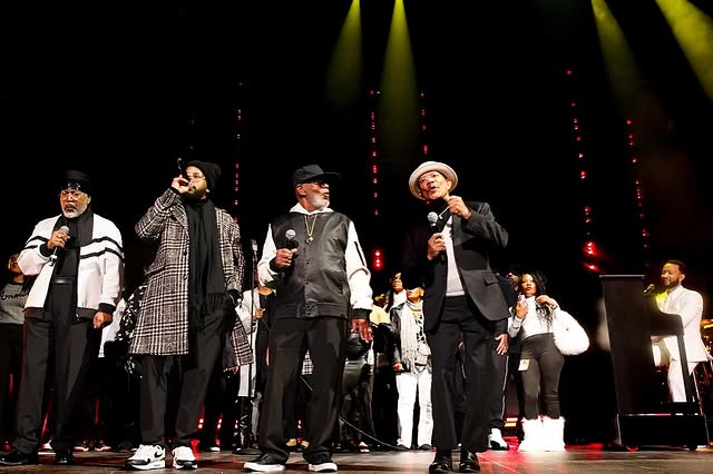 May be an image of one or more people, bangs, concert and text