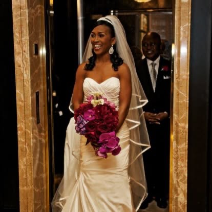 May be an image of bouquet, wedding and text