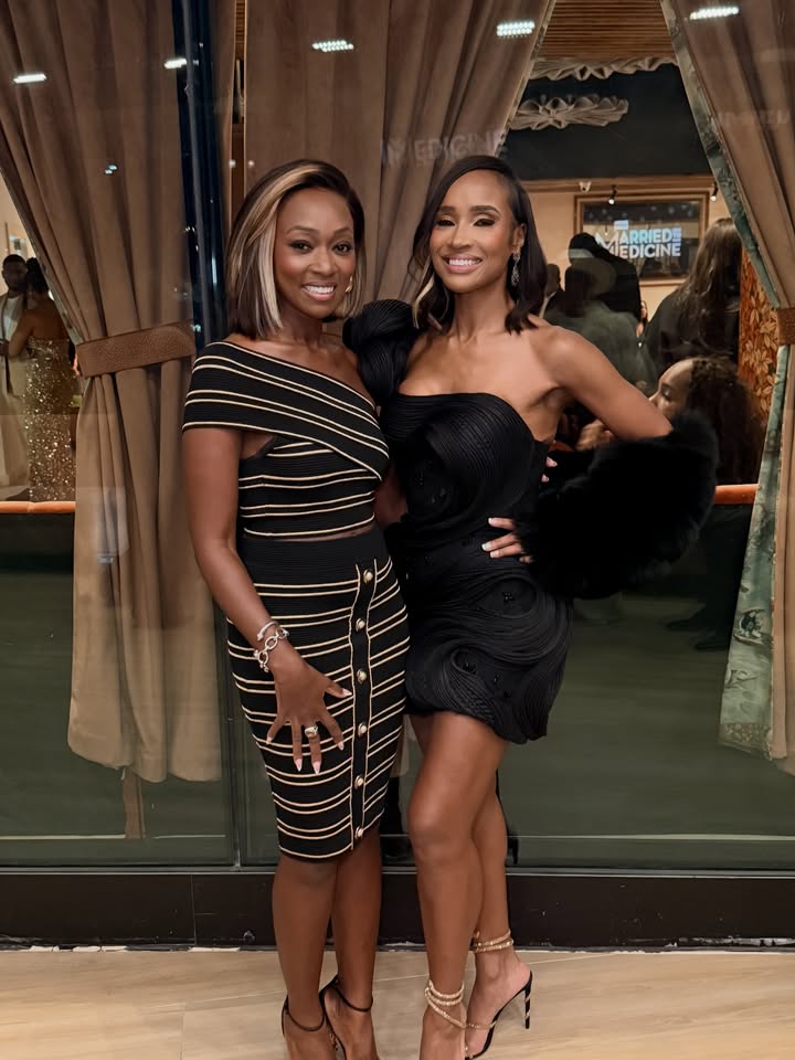 May be an image of one or more people, dress and text