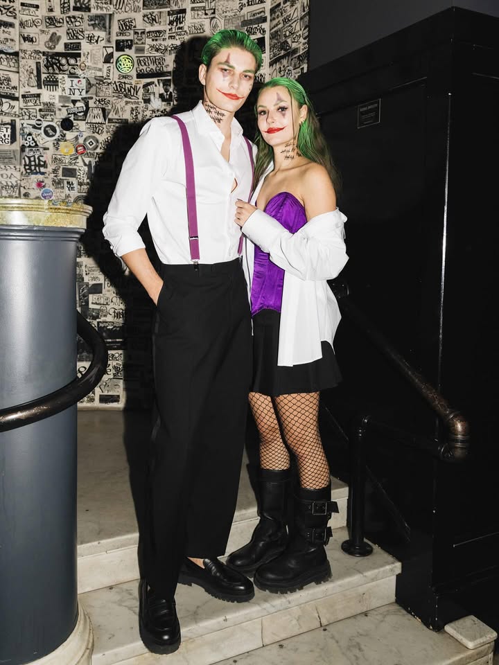 May be an image of fishnet stockings, kilt, costume and bowler hat