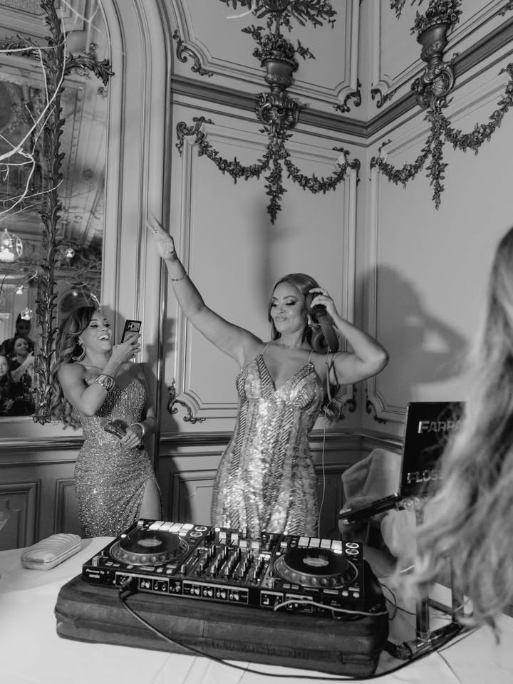 May be a black-and-white image of dancing, wedding and text