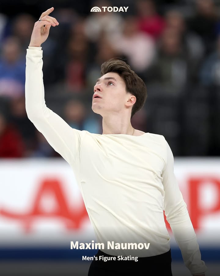 May be an image of skates and text that says 'TODAY Maxim ximNaumov Naumov Men'sFigureSkating Men's Figure Skating'