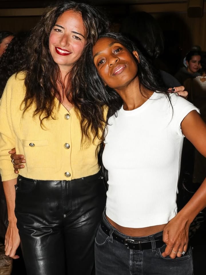 May be an image of one or more people, leather and text