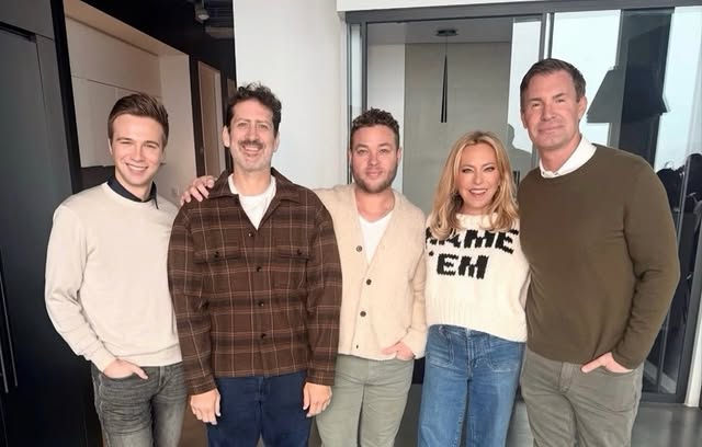 May be an image of one or more people, blonde hair, makeup, sweater, turtleneck and text