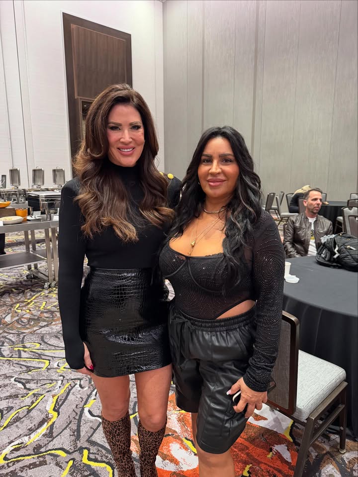 May be an image of one or more people, makeup, people standing and text