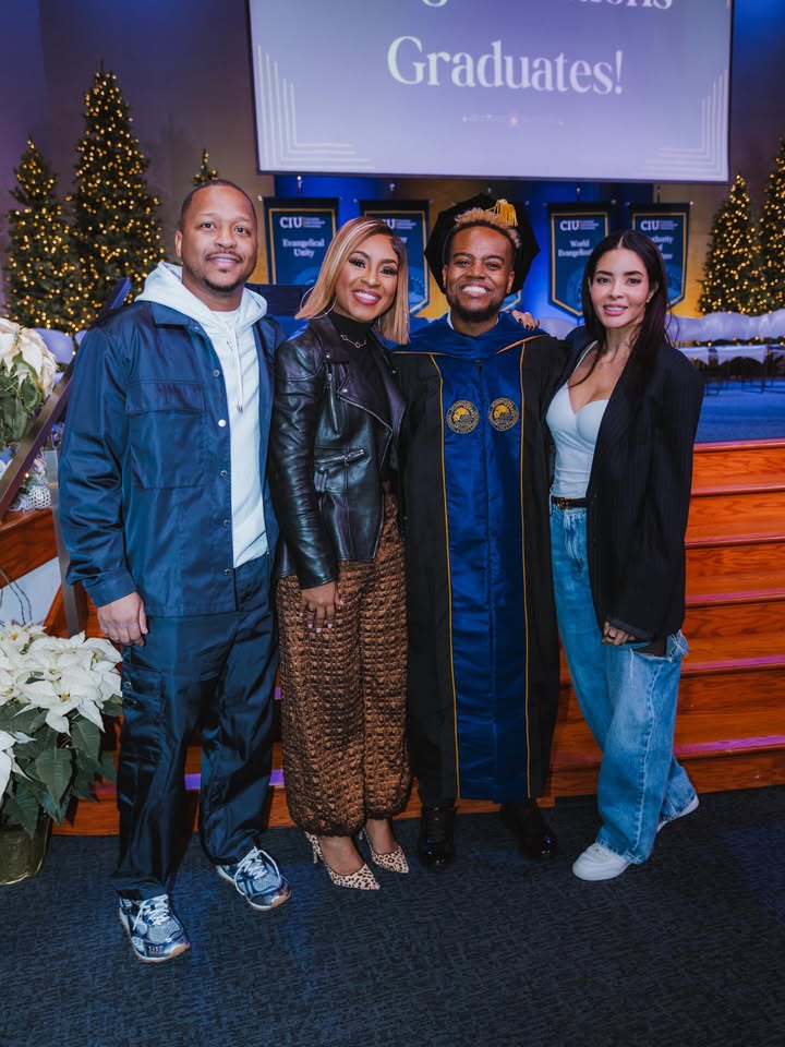 May be an image of one or more people, people smiling, people standing and text