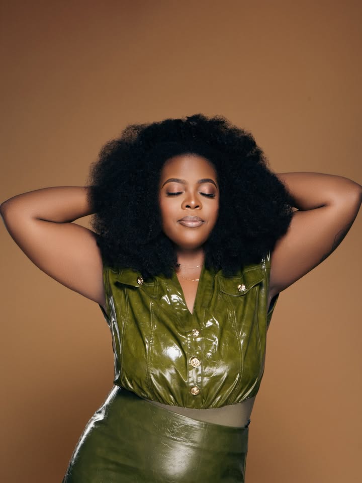 May be an image of one or more people, makeup and text