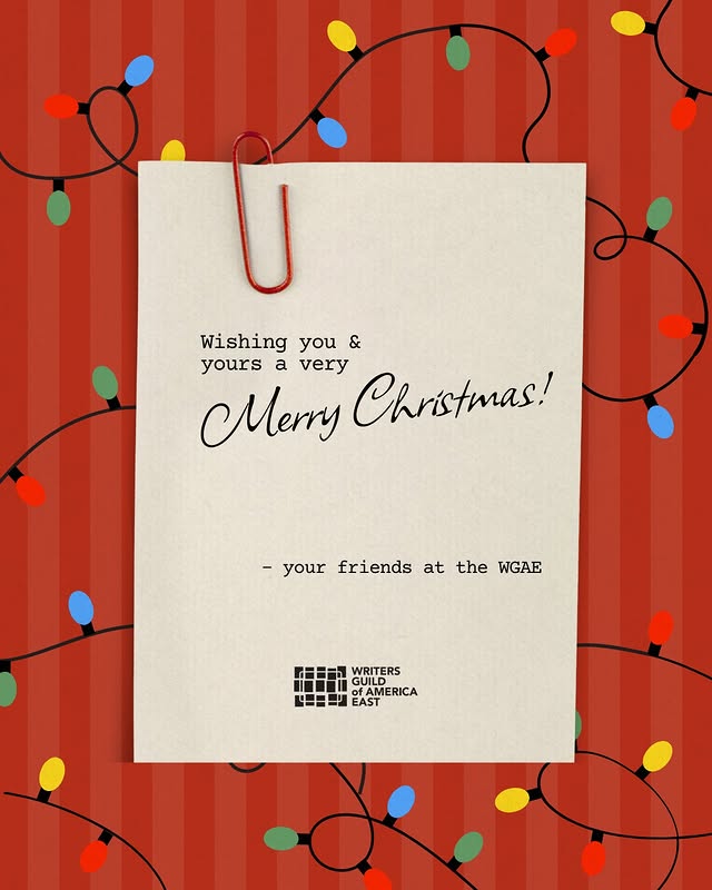 Wishing you & yours a very Merry Christmas! - your friends at the WGAE