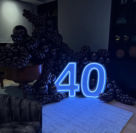 May be an image of lighting, balloon and text