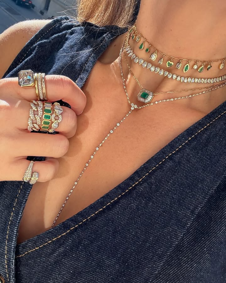 May be an image of jewelry, choker and text
