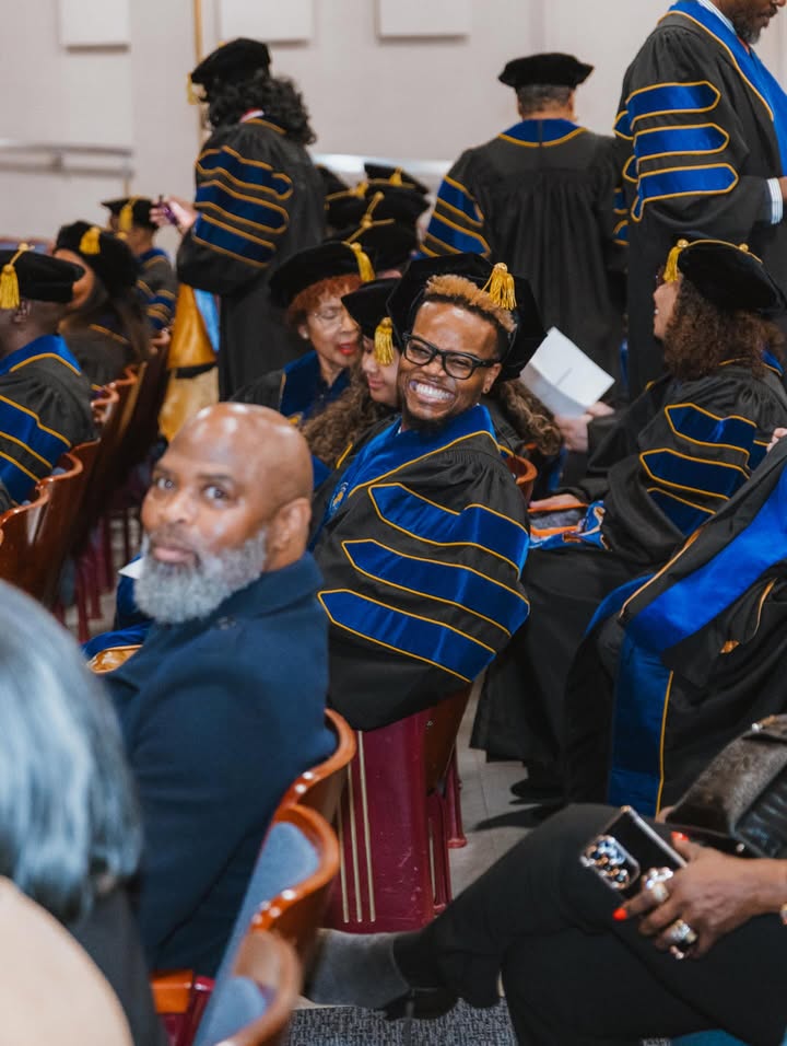 May be an image of standing and text