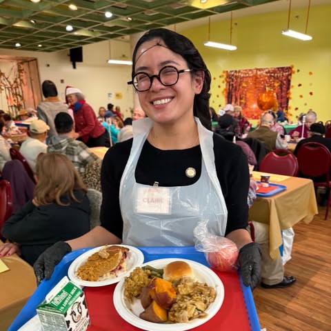 May be an image of lutefisk, pancake, apron and text